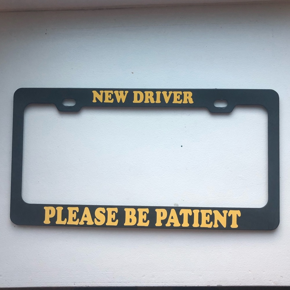 🚗 New driver  please be patient license plate